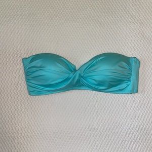 Strapless Blue Bathing Suit Top